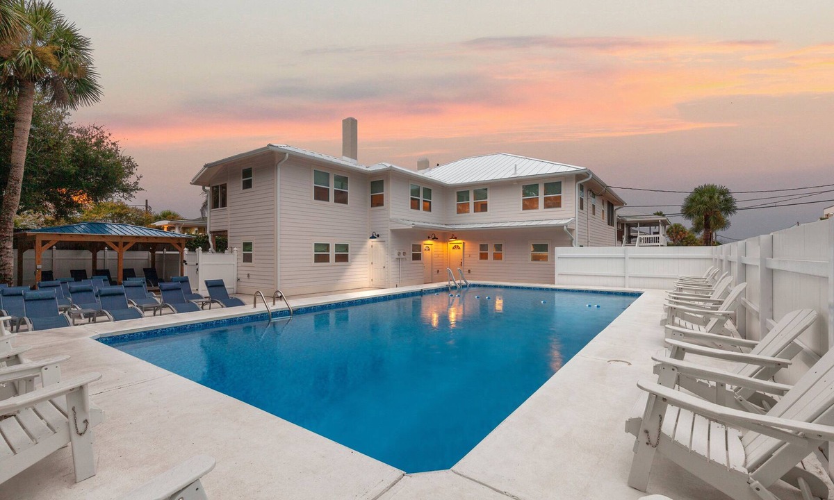 Savannah Beach Villa | Large Tybee Home for 28 Guests, Private Pool