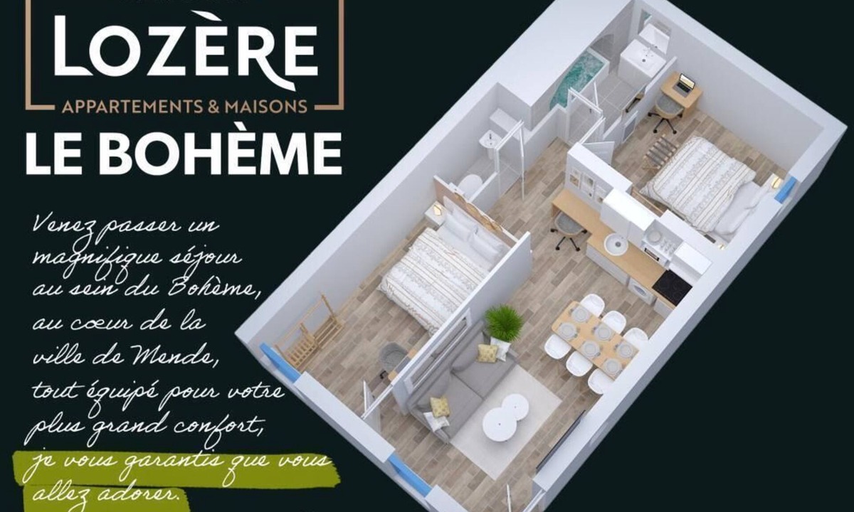 Mende Apartment | Le Bohème - Spa/Netflix/Wifi Fibre/Centre Ville - Stay Lozère