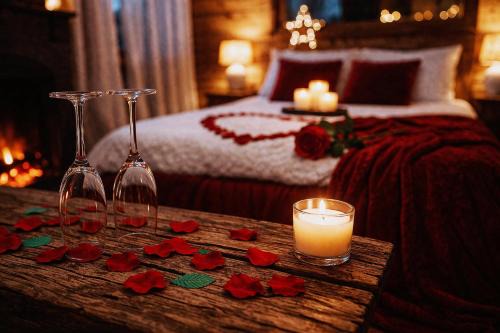 Evreux Apartment | Le Chalet romantique en montagne, SPA, Écran cinéma, Lit king size, day use, 5min centre