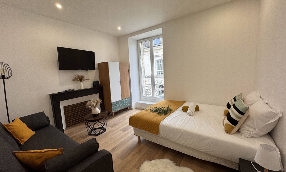 Ecommoy Apartment | Le Cocon-3p-Centre-Cosy