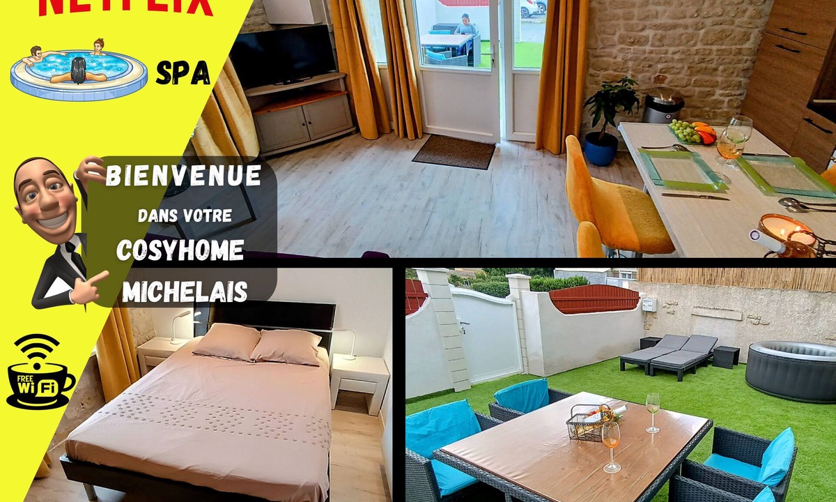 Saint-Michel-le-Cloucq House | le Cosyhome Michelais Gîte Neuf SPA Chauffant, Netflix Grand Parking