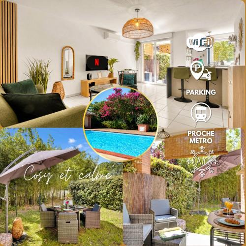 Toulouse North Apartment | Le Ernest - Piscine, Parking & Jardin privé et Climatisation