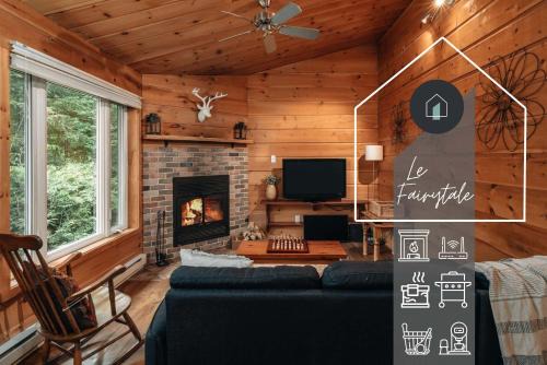 Notre-Dame-de-la-Merci Ski Chalet | Le Fairytale - Enchanting Getaway with Spa & Sauna