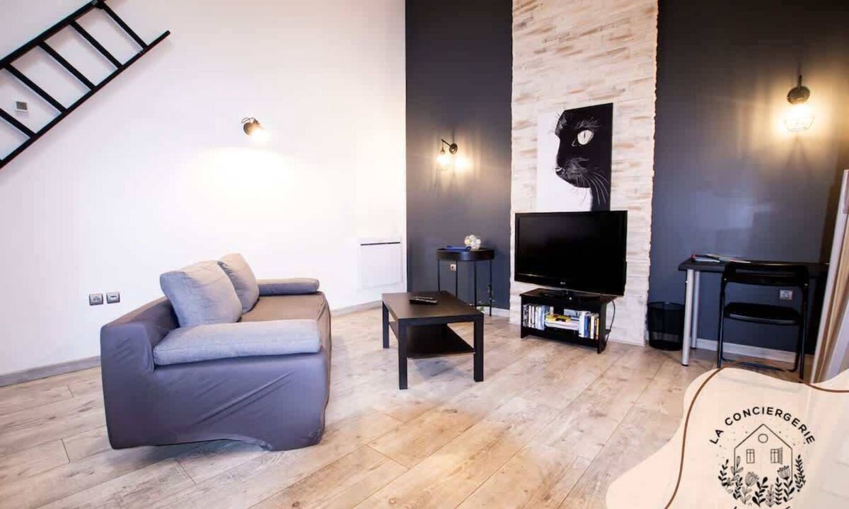 Lens Apartment | Le Grenier, Wifi, 2 pers, Centre ville, Bollaert