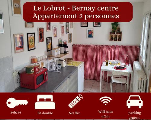 Bernay Apartment | Le Lobrot - studio 2 personnes - parking facile