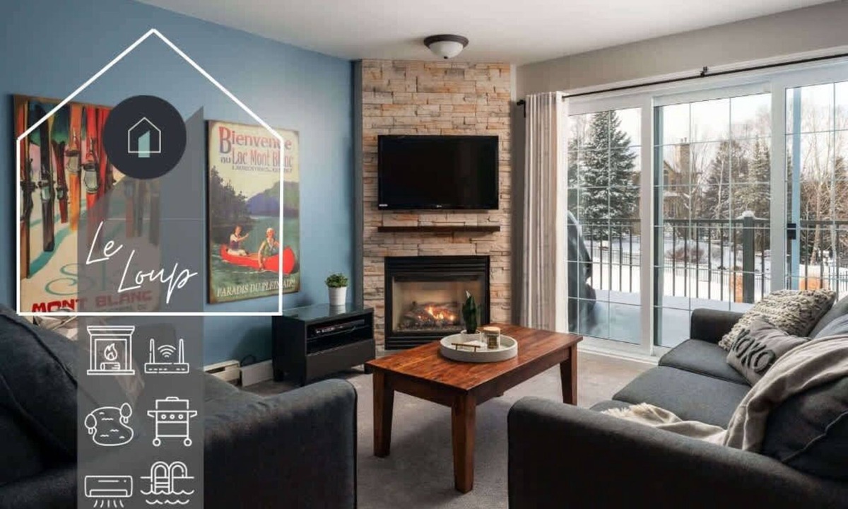 Saint-Faustin-Lac-Carre Condo | Le Loup - Pool, mountain bike and hiking