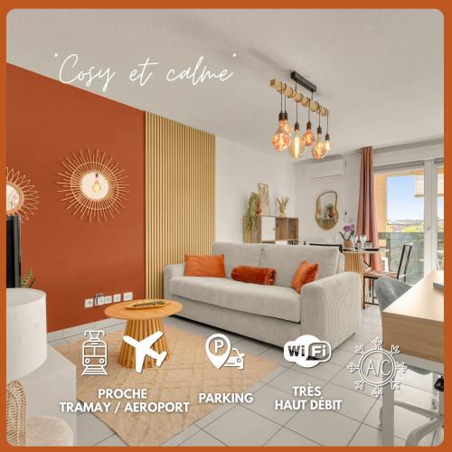 Blagnac Apartment | Le Montaigne - Climatisation, Parking Privé, Tramway et Airbus