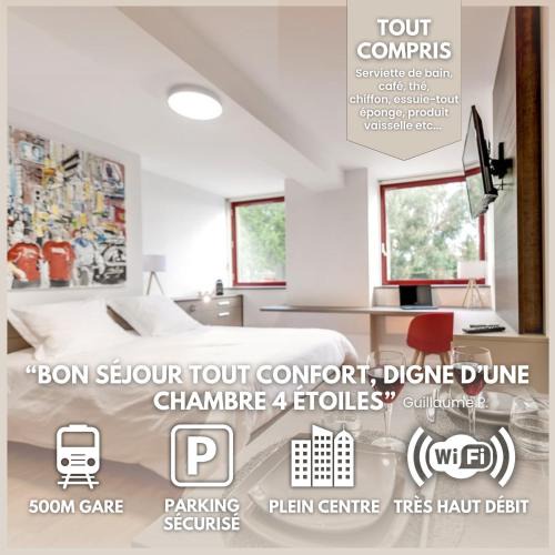 Cholet Apartment | Le Nénuphar - Parking, Hyper-Centre, 500m Gare