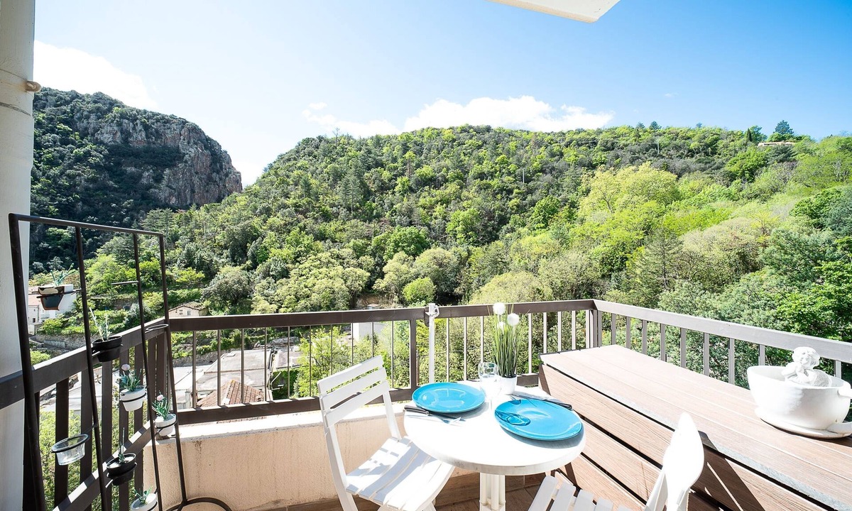 Amelie-les-Bains-Palalda Apartment | Le Nid des Thermes - Climatisé vue montagne