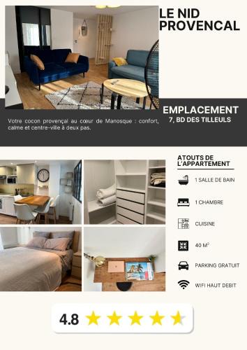 Manosque Apartment | Le Nid Provençal - Parking Inclus