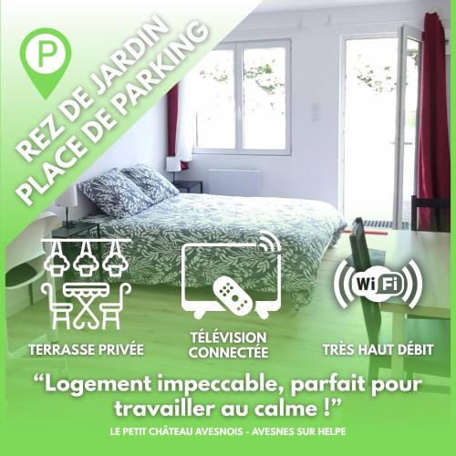 Avesnes-sur-Helpe Apartment | Le petit Château Avesnois - Studio avec terrasse vue sur le jardin