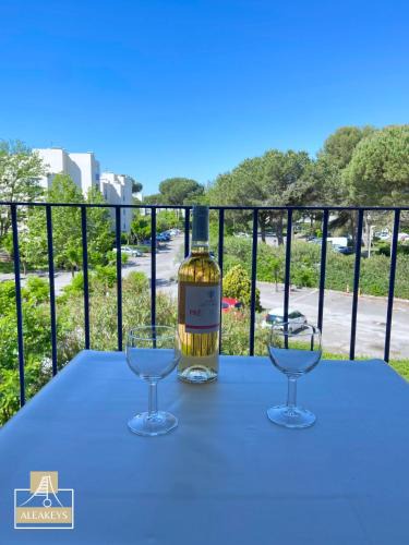 La Grande-Motte Apartment | LE SAOMA, studio cabine, parking privé, climatisation