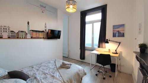 Roubaix Hotel | Le Vaillant Studio Moderne wifi