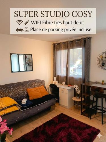 Tarbes Apartment | Le Zen -studio tout équipé- WIFI Fibre- centre ville avec parking