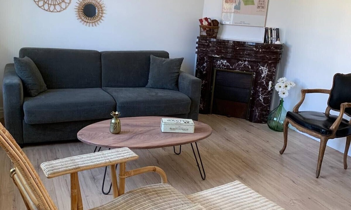 Chateauroux Ski Chalet | Léonie's house - 2 bedrooms - private courtyard - wifi