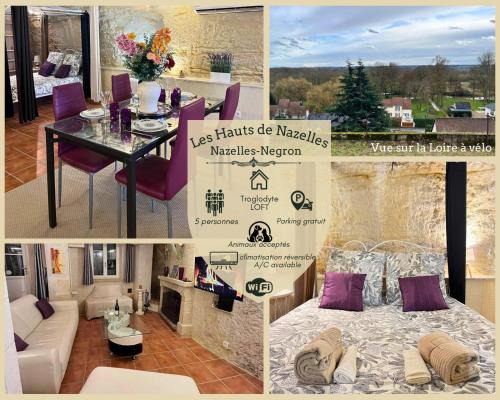 Nazelles-Negron Apartment | Les Hauts de Nazelles - Troglodyte + Parking