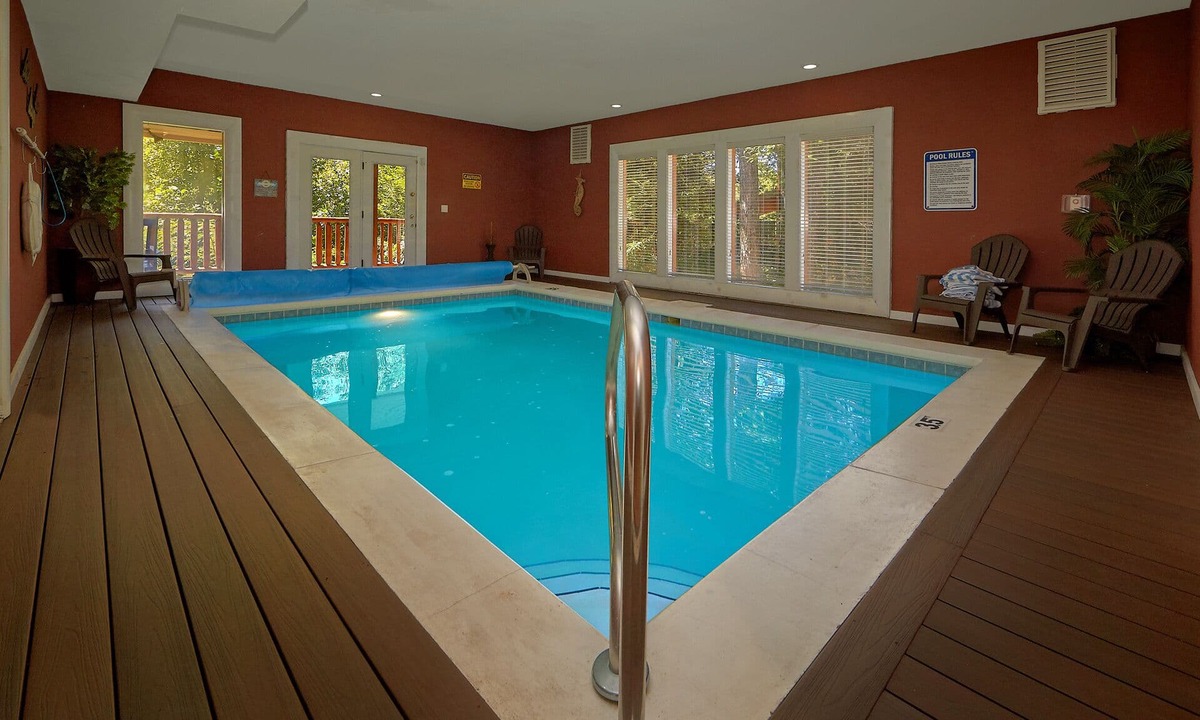 Cosby Cabin | Live, Laugh, Love Pool Lodge: Indoor Pool, Theater