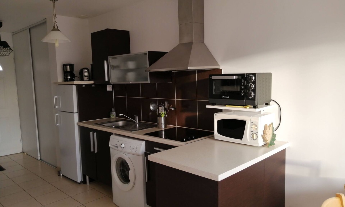 Jonzac Apartment | Lodging 2 *with wooden terrace and small garden