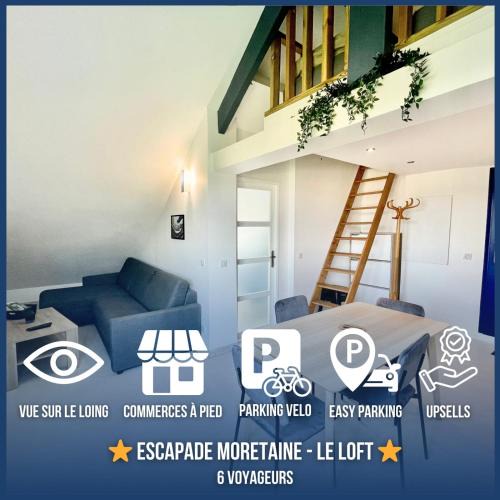 Moret-sur-Loing Apartment | Loft avec Mezzanine - Vue Loing - Commerces à pied