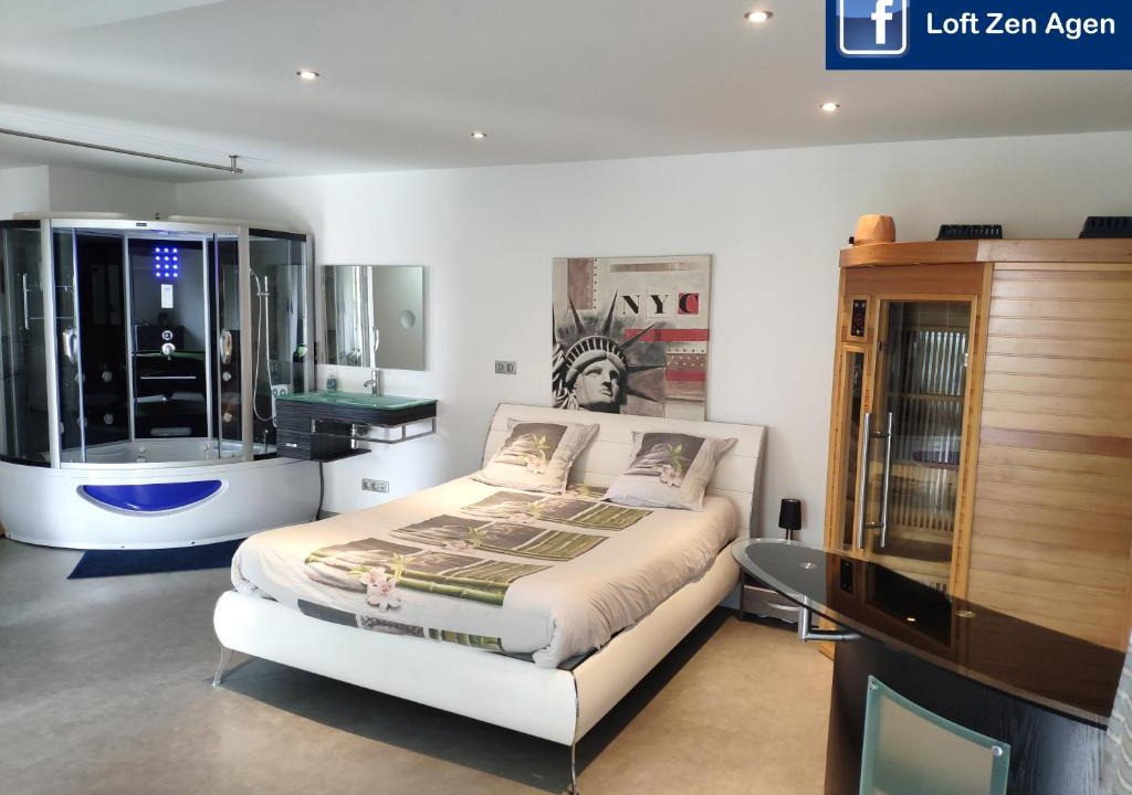 Agen Apartment | Loft Zen SPA Balneo Parking Gratuit Sauna Hammam Billard