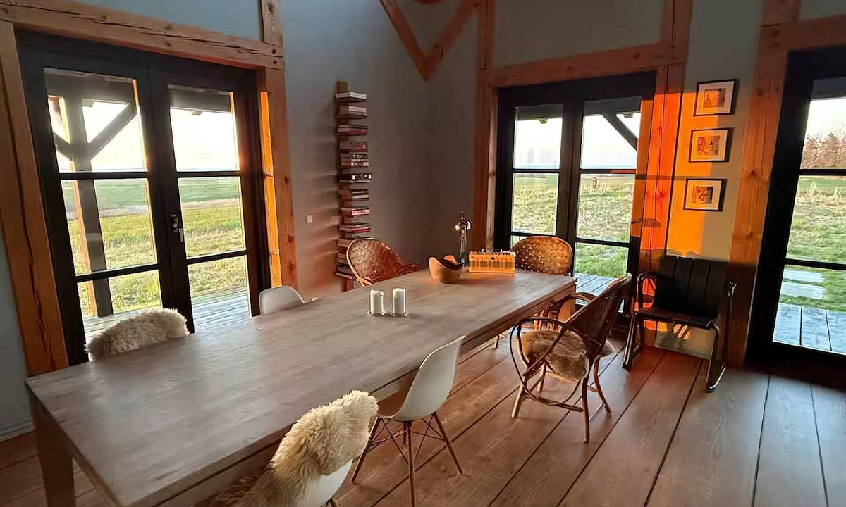 Lemvig House | Log house with views of sea fjord and Lemvig
