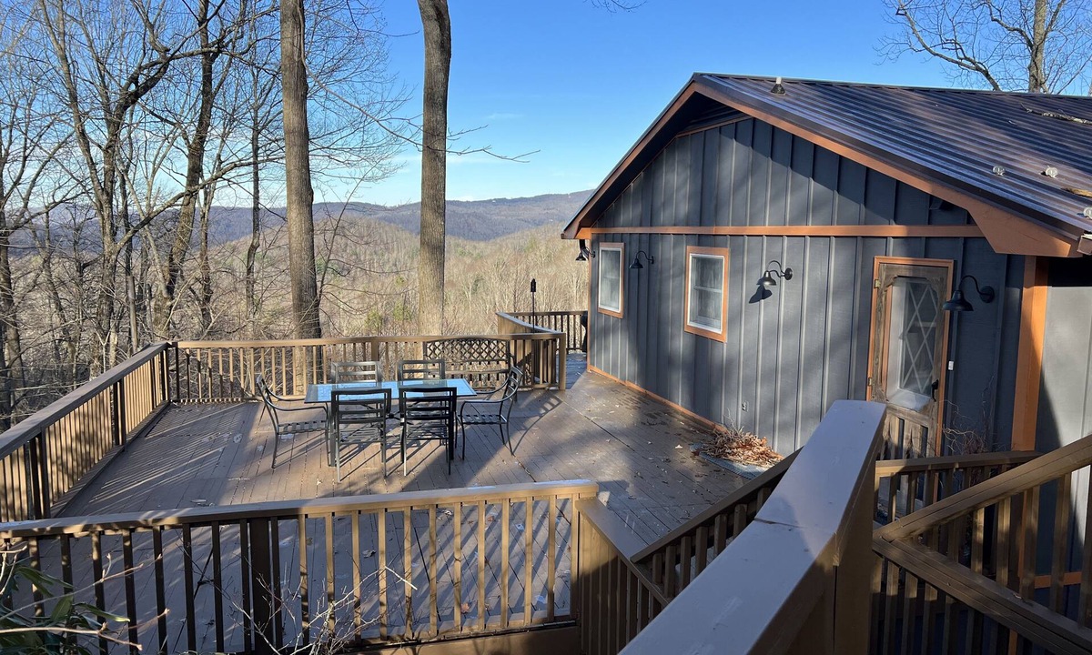 Elk Park House | Long range views. Sleeps 10! Hot tub, game tables and close to everything!