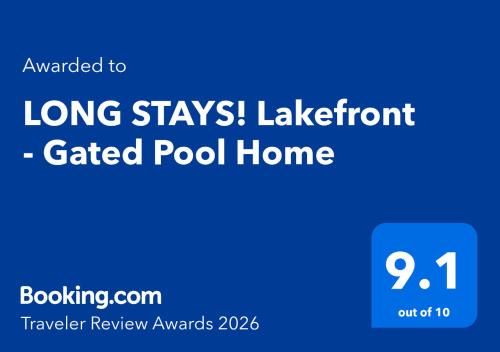 Southeast Orlando House | LONG STAYS! Lakefront - Gated Pool Home