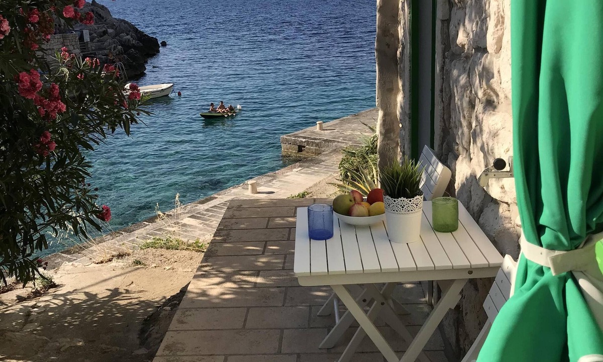 Cove Tri Zala (Zrnovo) House | Lucica on Lastovo Beachfront House #2 With A/C & WIFI