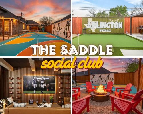 Central Arlington House | LUX 5 Bedroom - Walk to FIFA AT&T & Globe Life Stadium - Pickleball basketball movie theater gameroom firepit and more