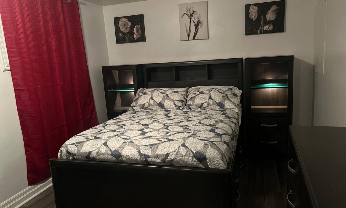 Blainville House | Luxurious Bedroom with Queen Bed & Full Bath.n