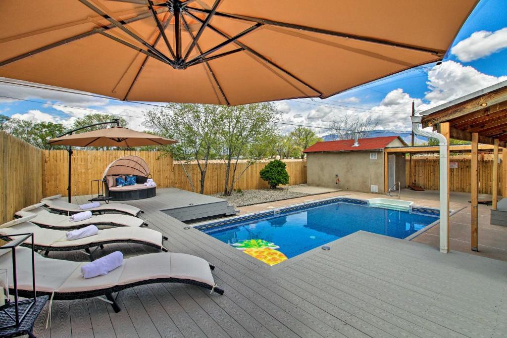 North Valley House | Luxury Albuquerque Home w/Pool, Deck, + Hot Tub!