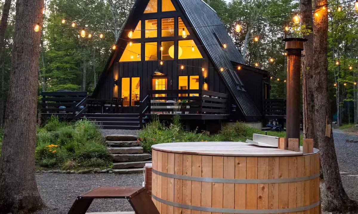 Mount Marion Cabin | Luxury Catskills A-Frame Cabin - Hot Tub & Sauna