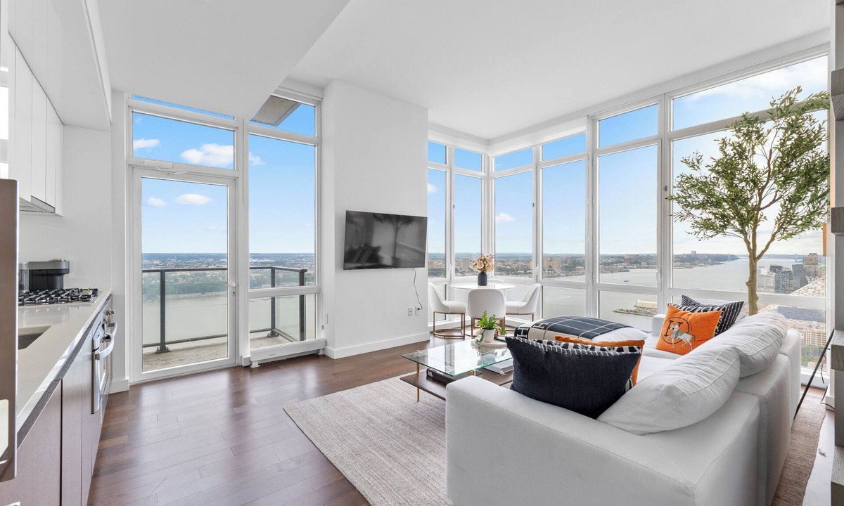 Hell's Kitchen Apartment | Luxury Corner 2BR 2BA Skyline Views, High Floor, Walk to Times Square