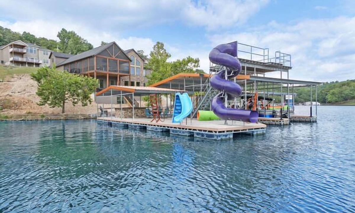 Linn Creek House | Luxury Home on Cove with Boat Slips, Waterslides, and Jump Deck