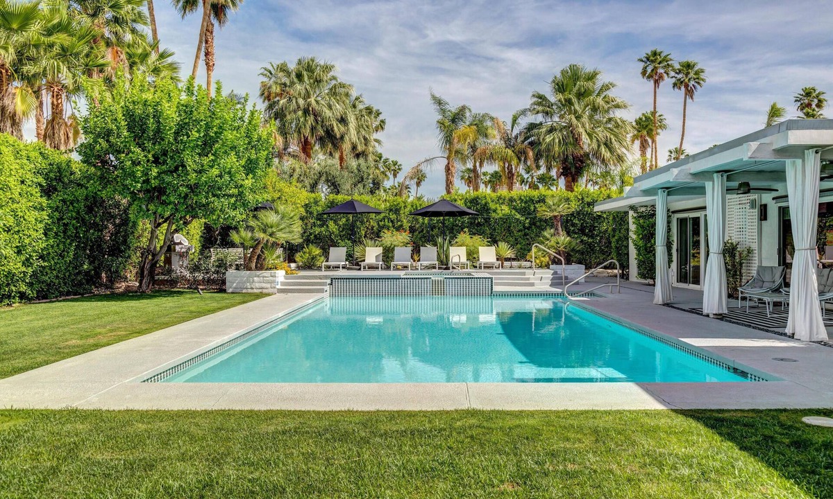 Palm Springs House | Luxury Home w/Mountain Views, Oversized Salt Water Pool & Style!
