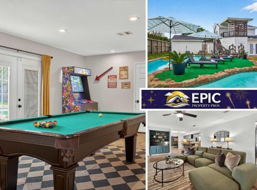 El Lago House | Luxury Stay Pool Firepit Game Room & BBQ