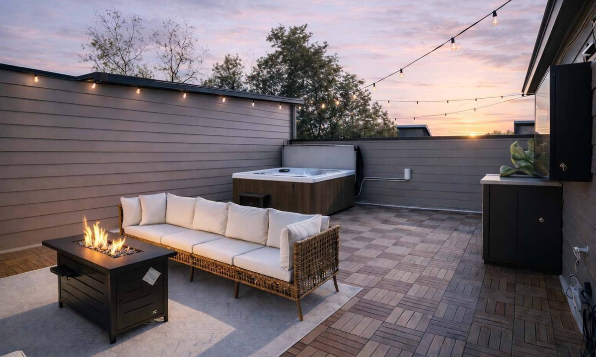 Hurwood Heights Apartment | Luxury townhome w/rooftop hot tub & skyline views