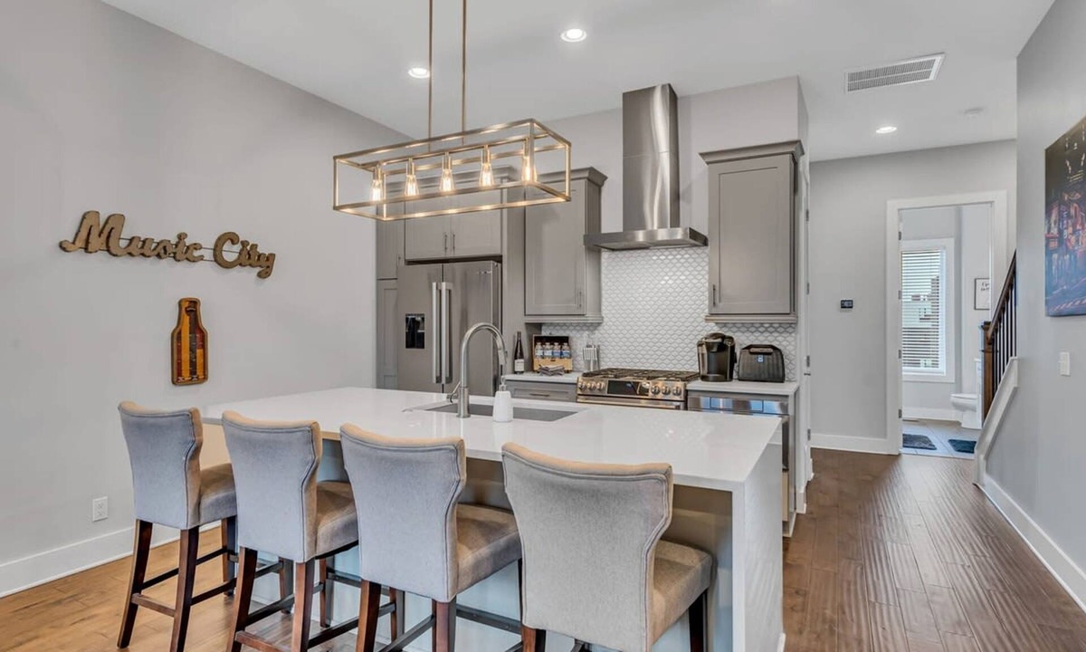 Nashville House | Luxury Townhome With Rooftop Deck Skyline Views