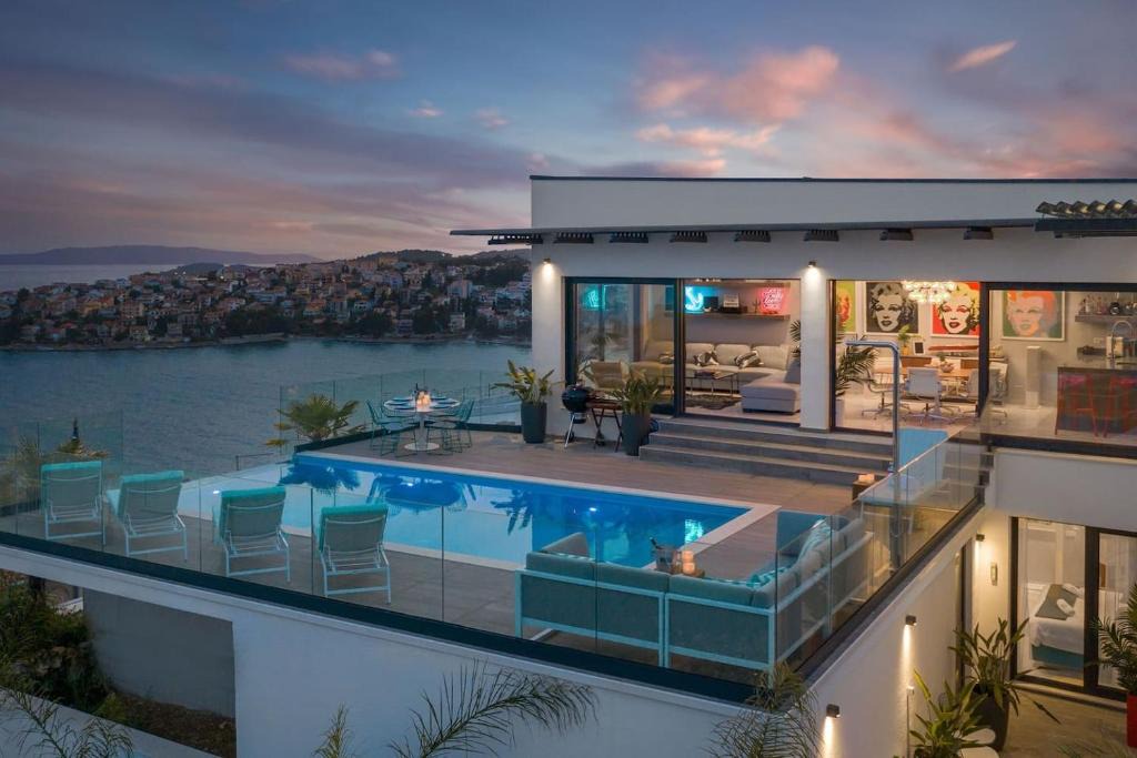 Okrug Gornji Villa | Luxury Villa Riva with Infinity Pool