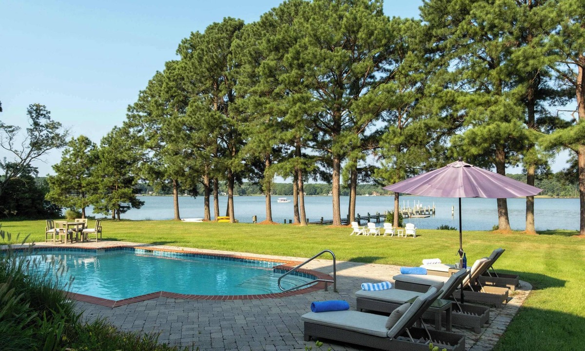 St. Michaels House | Luxury Waterfront Home with Pool + Private Dock