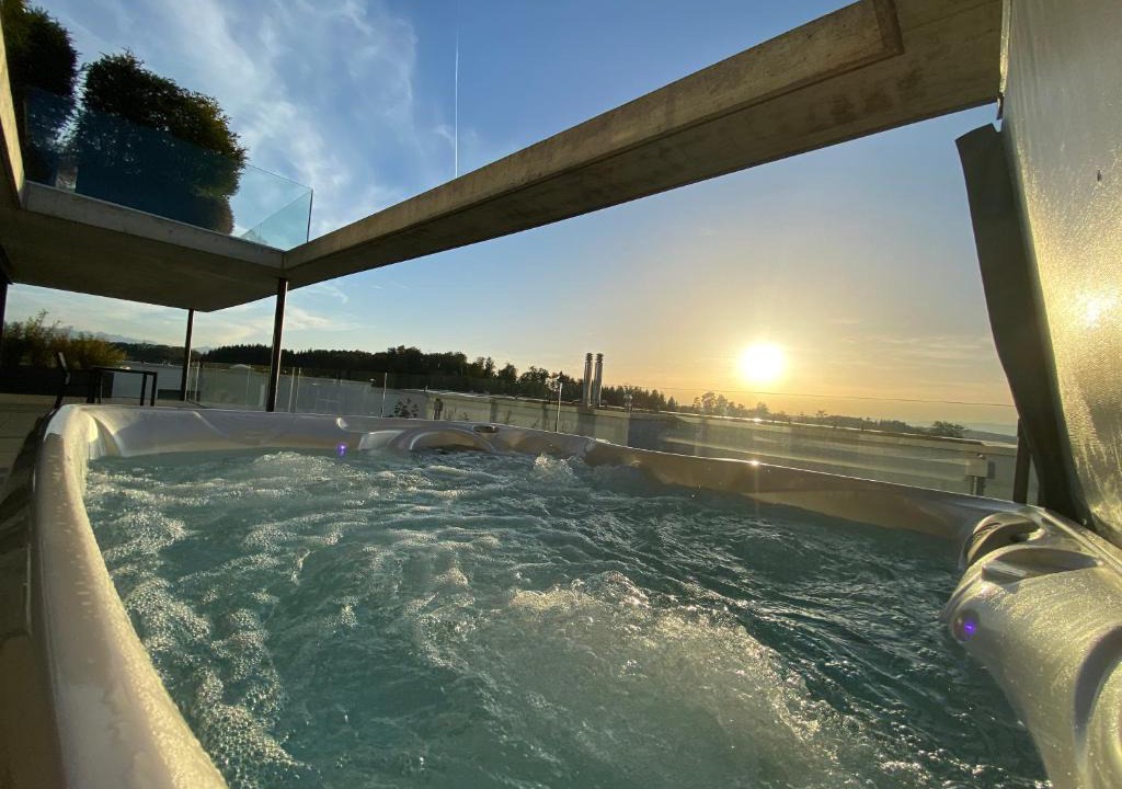 Gummenen Apartment | Luxusloft mit warmem Outdoor Whirlpool