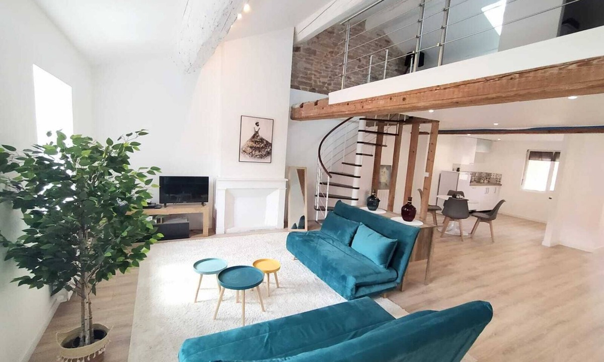 Saint-Laurent-sur-Saone Apartment | Magnificent Duplex on patio