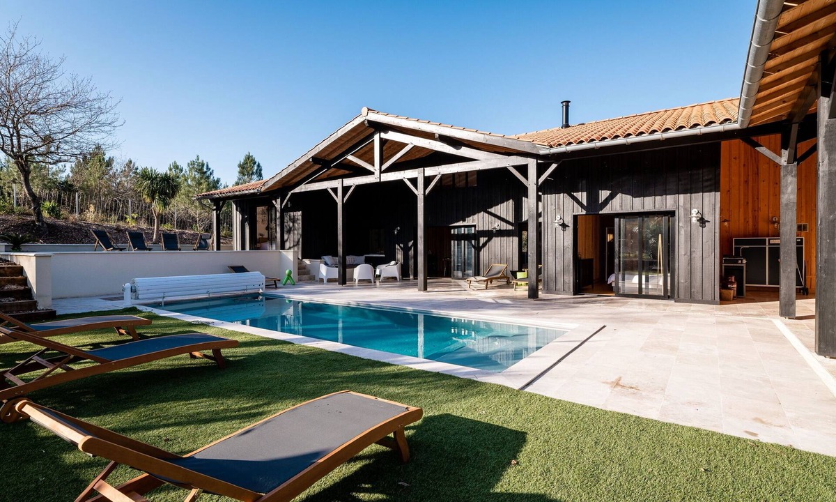 Biscarrosse House | Magnificent wooden Villa Golf Biscarrosse with swimming pool