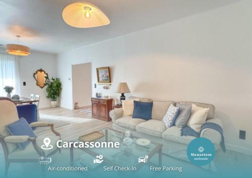 Carcassonne Villa | Maison Climatisée 5min Cité Terrasse et Parking AK