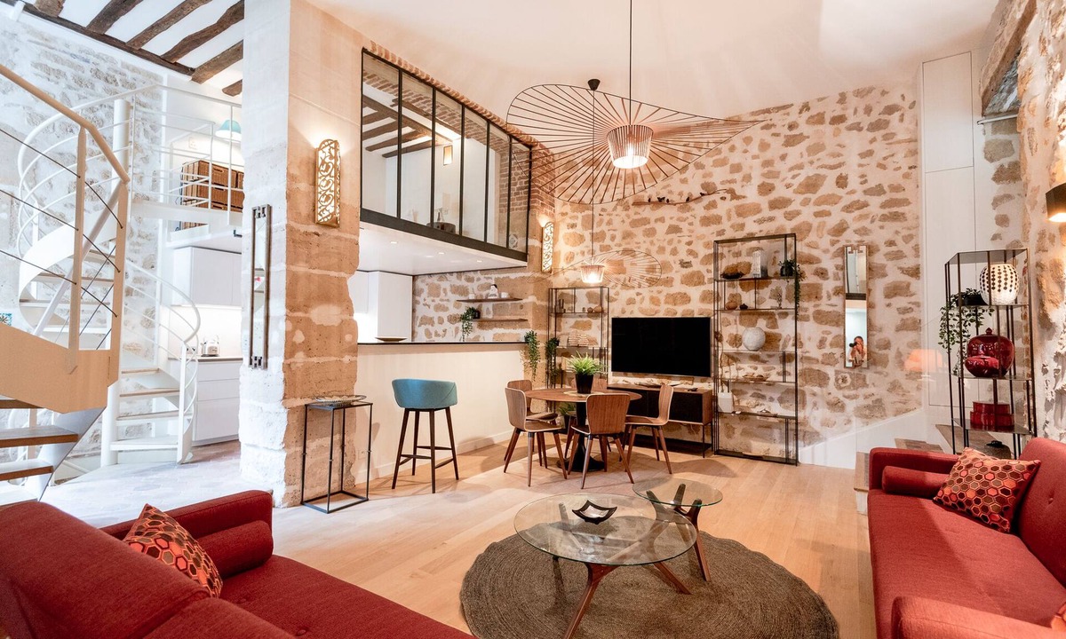 Saint-Gervais Apartment | MARAIS, DUPLEX, STONE WALLS, 2 BATHROOMS 30–60 days ahead? Private offer. OL-VAs