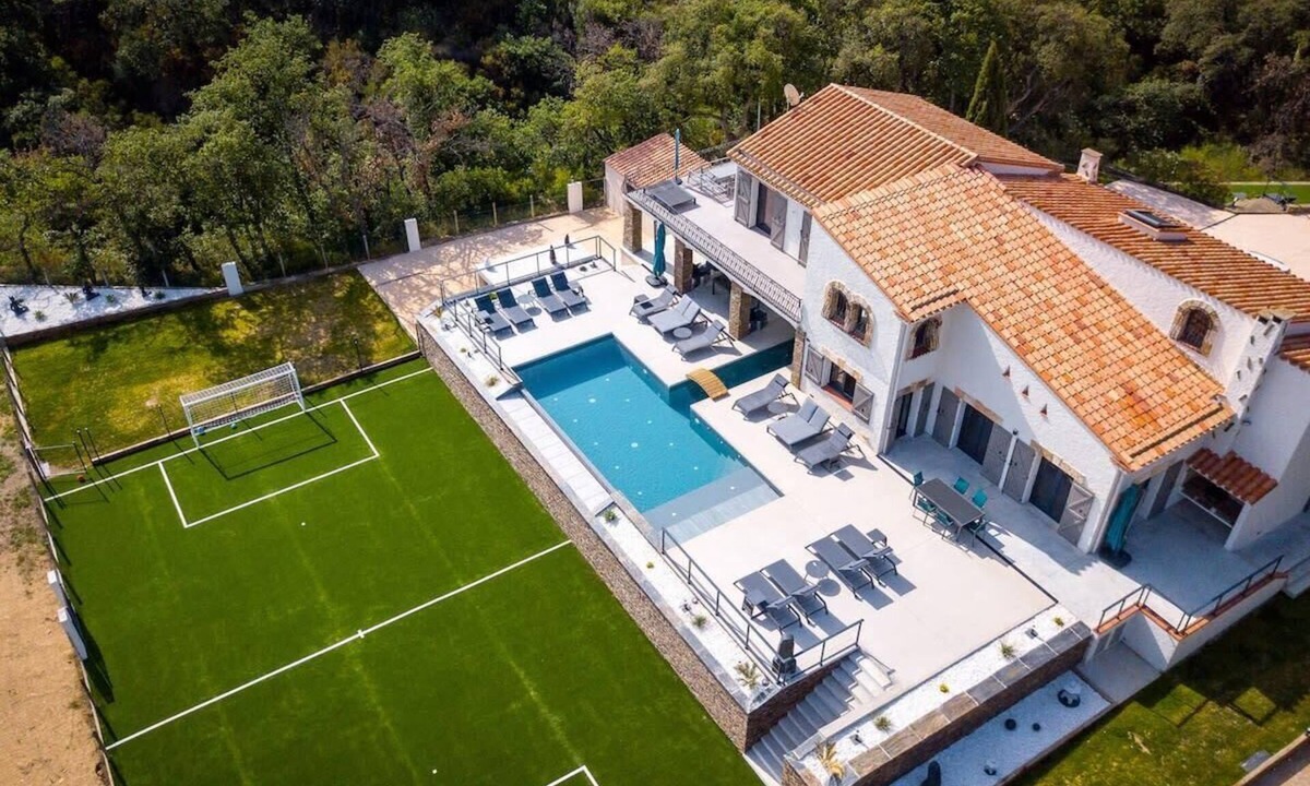 Argeles-sur-Mer Villa | Mas Sureda — Soccer field & indoor/outdoor pools