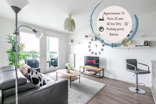Quartier Atlantis Apartment | Massy Revy 10 min RER and TGV Idéal Paris and Orly