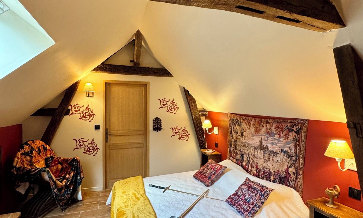 Sens House | Medieval-themed accommodation; restored mansion with whirlpool bath