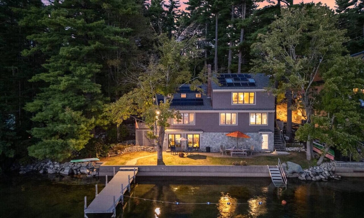 New Durham House | Merrymeeting Lakefront Retreat | Dock + Kayaks