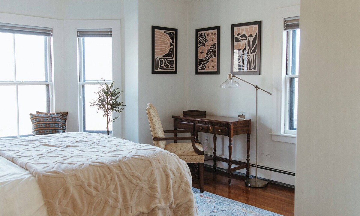 Maynard Apartment | Millside Maynard: Walkable Private 2BR/Flex Office with WiFi, Parking, Backyard.